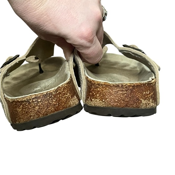 Birkenstock Papillio gizeh tan textured leather sandals - Picture 4 of 12